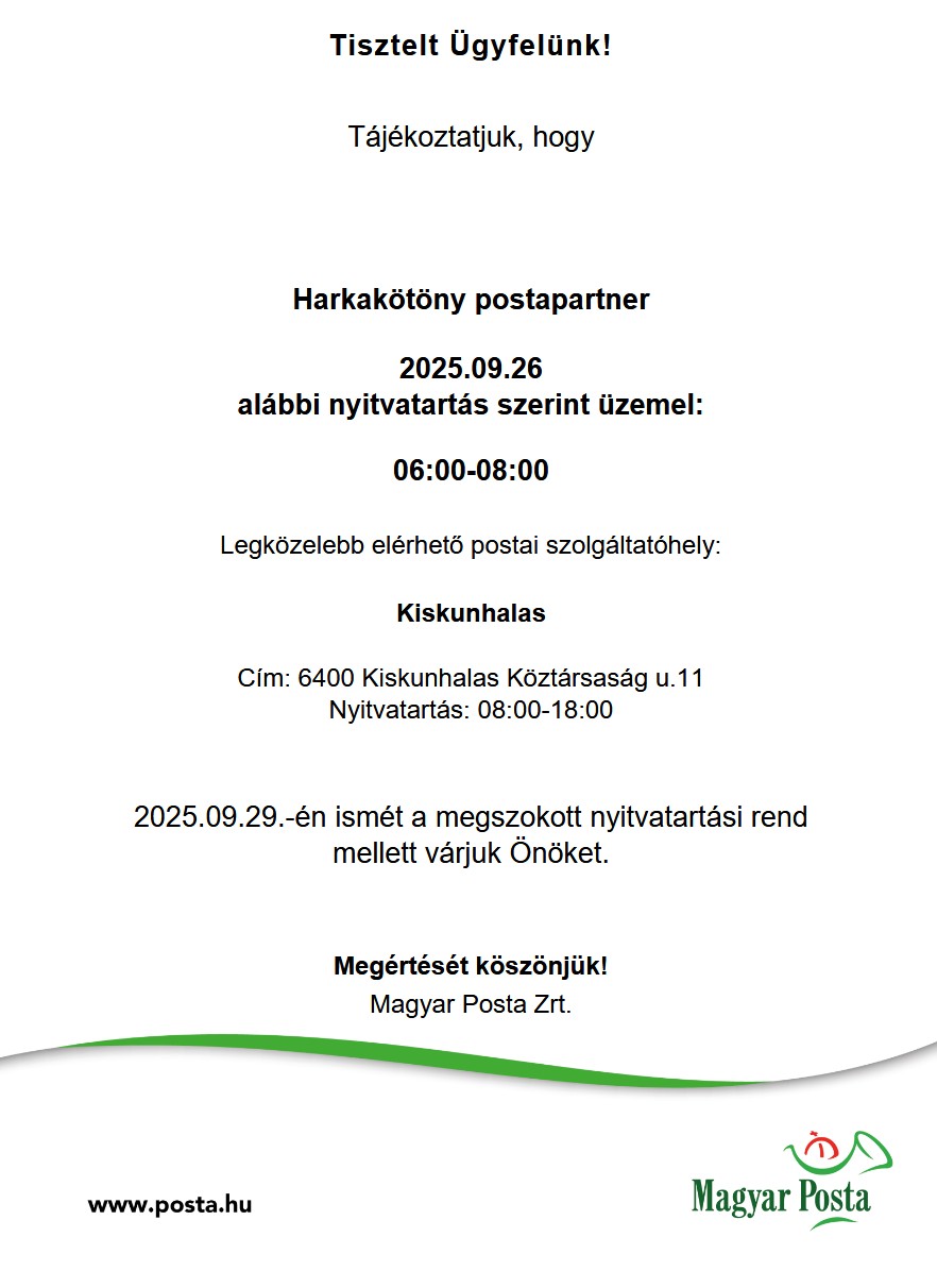 posta aramszunet